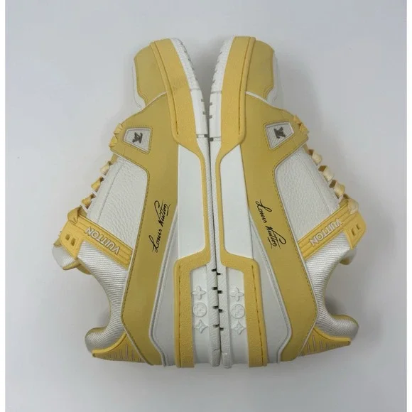 Louis Vuitton Trainer Sneaker Yellow/White New Season Fits Size 8 US 40 LV - Picture 3 of 8